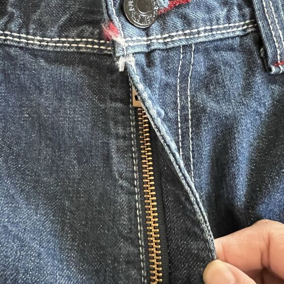 Levi's Loose Straight Fit 569 Jeans Mens 36x30 Blue Denim Red Stitch Snap Pocket - Picture 7 of 16